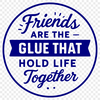 A collection of inspirational quotes about friendship and relationships in a modern vector design.