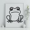 Beautiful Frog SVG, PNG, PDF And DXF Files