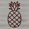 A simple line drawing of a pineapple fruit with smooth curves.