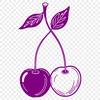 Fruitful Design - Stylized Cherry SVG A stylized illustration of a cherry, suitable for vector graphics and commercial or personal use.