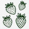 Beautiful SVG Fruit Icon An isolated strawberry graphic created as a scalable SVG file for various design purposes.