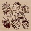 Free Strawberry Graphic Vector A detailed illustration of a ripe strawberry with green leaves.