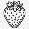 Fresh Fruit Design SVG A simple illustration of a ripe strawberry, suitable for food and fruit-related designs.