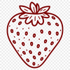 Fruitful SVG Design for Cutting Machines A simple illustration of a strawberry, suitable for vector art and cutting machine designs.