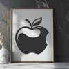 Simple Apple Design A simple line drawing of an apple, suitable for vector graphics design.