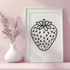 Berry Beautiful SVG Graphics A high-quality digital illustration of a strawberry, suitable for various design applications.