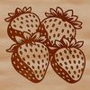 Free Strawberry Clipart Icon A stylized digital representation of a ripe strawberry, ideal for vector design and cutting machine stencils.