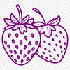 Beautiful Vector Strawberry Design A detailed illustration of a fresh strawberry with seeds and leaves.