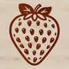 Free Fruit Vector Illustration A digital illustration of a strawberry, designed as a vector graphic.