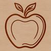 Beautiful Digital Apple Design A high-quality digital illustration of a ripe red apple, suitable for use in various graphic design projects.