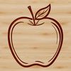 SVG Apple Graphic Design Element A high-quality digital illustration of a single apple, suitable for various graphic designs.