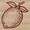 Isolated Yellow Fruit Illustration An isolated graphic representation of a yellow citrus fruit used as clip art.