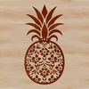 Delicious Vector Pineapple Graphic An ornate vector graphic of a pineapple, suitable for various uses including commercial and personal projects.
