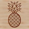 Minimalist Pineapple Design Vector A minimalist illustration of a pineapple in vector format, suitable for use as clip art or template design.