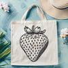 Detailed Strawberry Vector Design A vector graphic design featuring a ripe strawberry with detailed texture and shading.