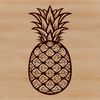 Pineapple Fruit Illustration A stylized illustration of a pineapple fruit, suitable for graphic design and craft projects.