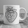 Detailed Strawberry SVG Icon A detailed illustration of a single strawberry fruit in vector format.