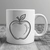 Natural Apple Illustration A high-quality graphic illustration of a whole apple in its natural state.