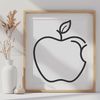 Beautiful Red Apple SVG Clip Art A digital representation of a red apple, suitable for graphic design projects.