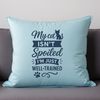 Whimsical Cat Quote Graphic A humorous pet quote graphic featuring a cat with a speech bubble.