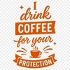 Bold Typography Quote Fun A humorous quote about coffee, written in bold typography.