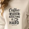 Laughter in a Cup A humorous quote about coffee in a bold, vector format.