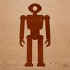 A futuristic robot illustration in a minimalist style, suitable for commercial use.