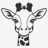 Wildlife Illustration - Giraffe Vector Art An SVG vector illustration of a giraffe, ideal for crafting or graphic design projects.