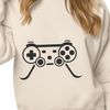 A digital game controller with buttons and joysticks, designed as vector art for various graphic design applications.