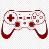 Vector Video Game Layout Illustration A digital video game controller with buttons and joysticks.