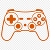 Customizable Game Controller Graphics A digital game controller with buttons and sticks, ideal for video gaming.