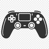 High-Quality Vector Gamepad Clip Art A digital game controller with directional pad and face buttons.