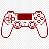 A digital game controller with joysticks and buttons.