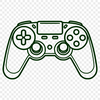 Modern Game Controller Vector Icon A simple vector illustration of a modern game controller.