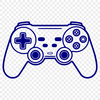 A digital video game controller with ergonomic design and buttons.