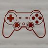 Ergonomic Gaming Controller Vector Design An electronic gaming control device with ergonomic design and clickable controls.