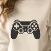 Beautiful Video Game Controller Vector Art A digital video game controller with a sleek design, suitable for vector graphics and cutting machine stencils.