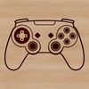 Interactive Controller Illustration An illustration of a standard gamepad used to navigate and interact in video games.