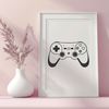 High-Tech Gaming Accessory Design A high-resolution digital game controller with buttons and joysticks
