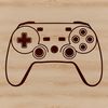 Ergonomic Game Controller Illustration A detailed illustration of a video game controller with ergonomic design.