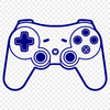 Illustrated Game Controller Design A detailed, illustrated game controller with buttons and joysticks.