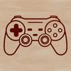 Console Gaming Accessory Graphic An illustration of a standard video game console accessory.