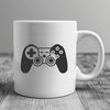 Digital Gaming Layout Vector Art Vector illustration of a standard video game controller layout with buttons and joysticks.