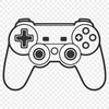 Free Vector Video Game Controller Graphic An electronic video game controller with ergonomic design and input controls, presented as a scalable SVG graphic.