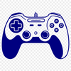 Digital Gaming Controller SVG Icon An electronic gaming controller featuring a layout of buttons and analog sticks, created as a scalable SVG file.