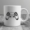Digital Gaming Device Vector Art A detailed illustration of a standard video game controller with buttons and joysticks.
