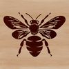 A detailed illustration of a bee, suitable for vector graphics and cutting machine designs.