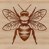 A detailed illustration of a bee with intricate details.
