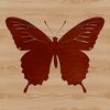 A delicate illustration of a butterfly in silhouette form, suitable for vector art designs.