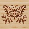 A colorful butterfly with intricate details, ideal for use in vector design projects.